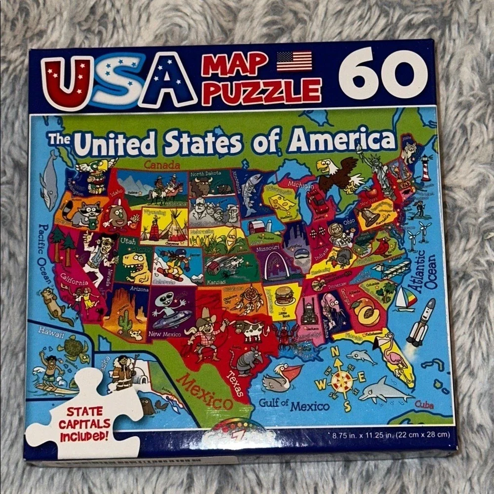 Cra-Z-Art USA Map Puzzle 60 Piece United States Geography Educational Jigsaw